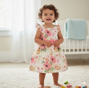 Lilt Pink and White Floral Dress